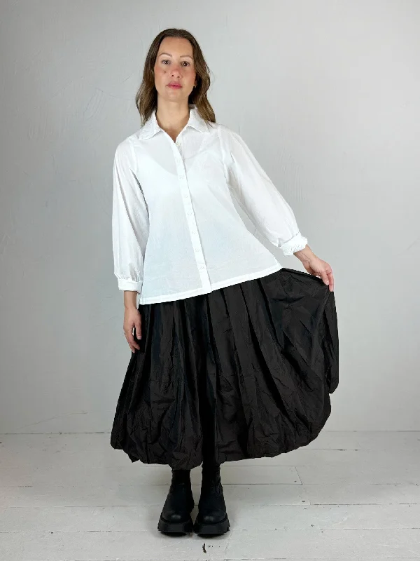 White Cotton Shirt Relaxed Cotton Short Blouse