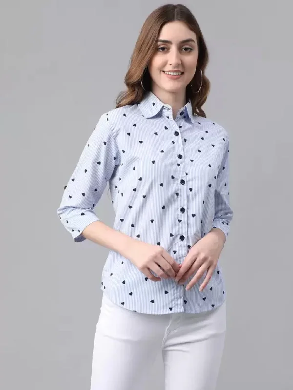 TANDUL  Women Regular Fit Printed Casual Shirt Cozy Printed Short Shirt