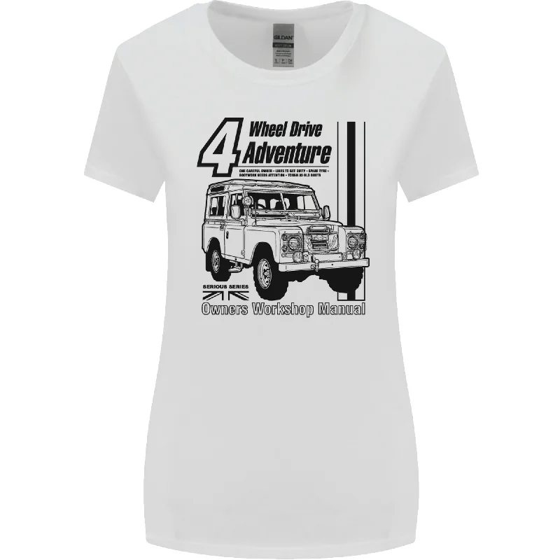 4 Wheel Drive Adventure 4X4 Off Road Womens Wider Cut T-Shirt Collared T-Shirt Boat Neck A-Line