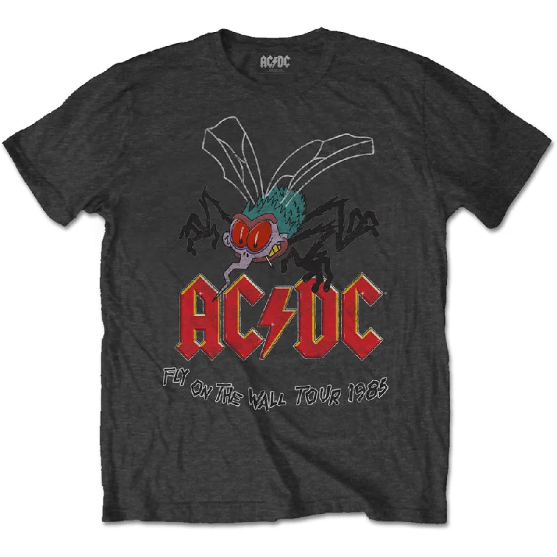 AC/DC | Official Band T-Shirt | Fly on the Wall Cotton Fabric Linen Fabric Terry Fabric AC/DC | Official Band T-Shirt | Fly on the Wall Cotton Fabric Linen Fabric Terry Fabric