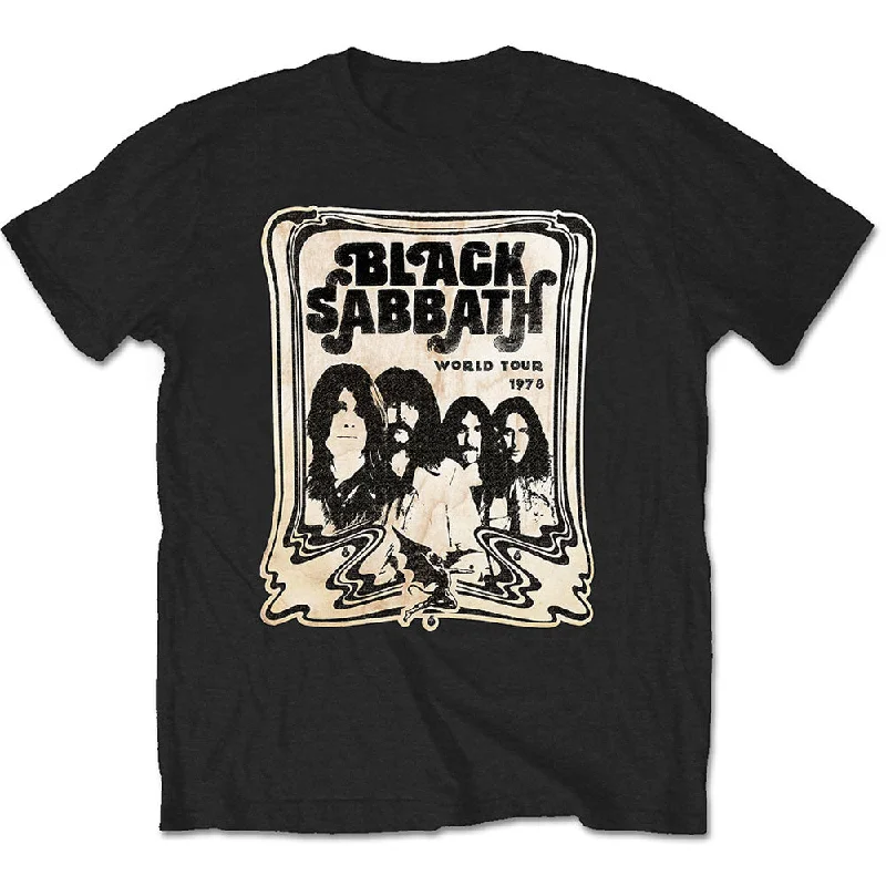 Black Sabbath | Official Band T-Shirt | World Tour 1978 Mesh Blend Leather Blend Suede Blend