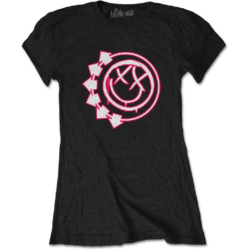 Blink-182 Ladies T-Shirt: Six Arrow Smile Layered Multi-layer Single Layer