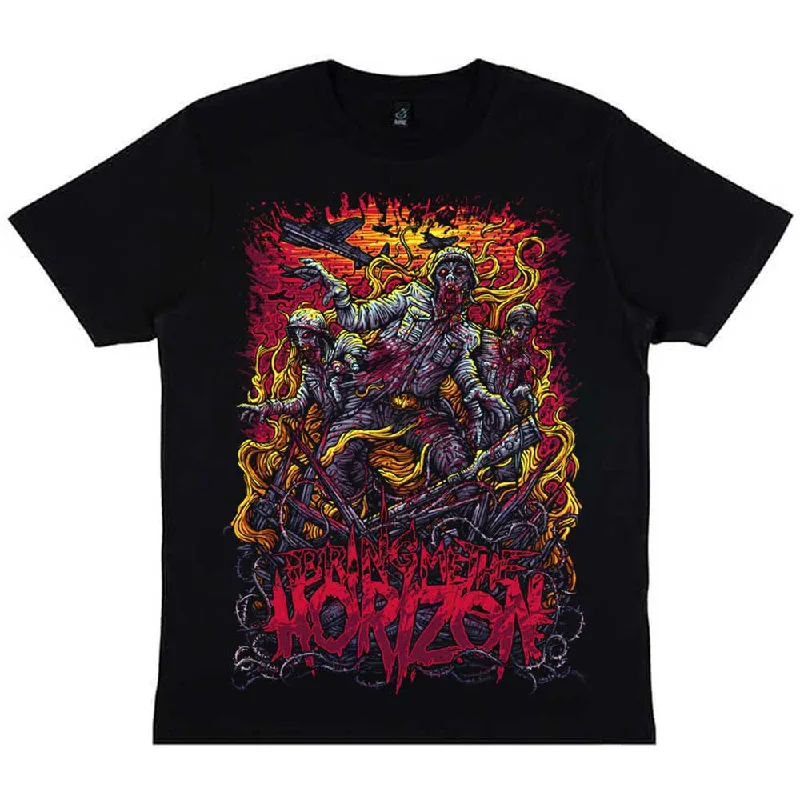 Bring Me The Horizon | Official Band T-Shirt | Zombie Army Zippered Buttoned Snapped