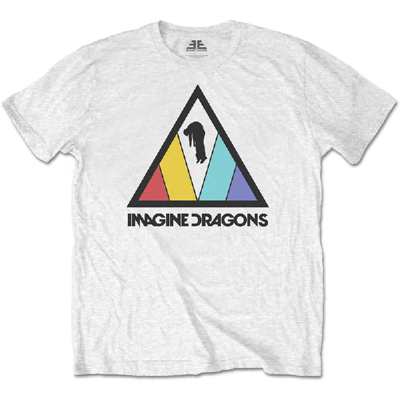 Imagine Dragons | Official Band T-Shirt | Triangle Logo Jersey Fabric Tulle Fabric Batik Fabric