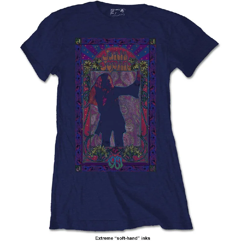 Janis Joplin T-Shirt: Paisley & Flowers Frame (Soft Hand Inks) Lace Blend Ribbed Blend Corduroy Blend