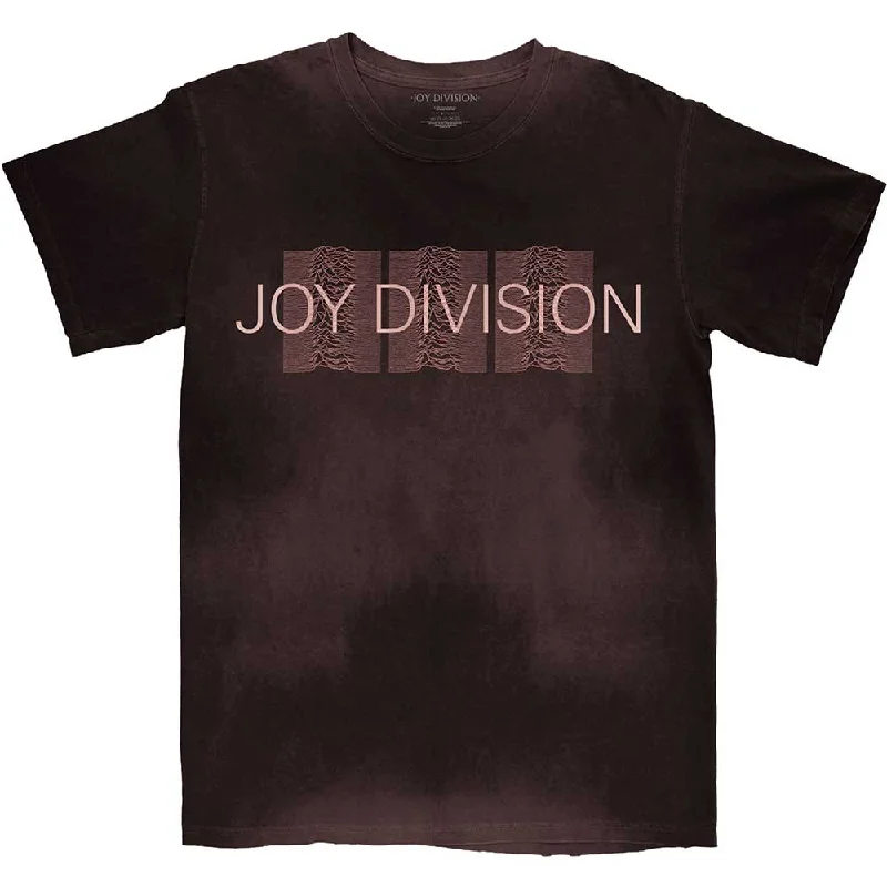 Joy Division | Official Band T-shirt | Mini Repeater Pulse (Dip-Dye) Notch Collar Peter Pan Collar Cowl Neck