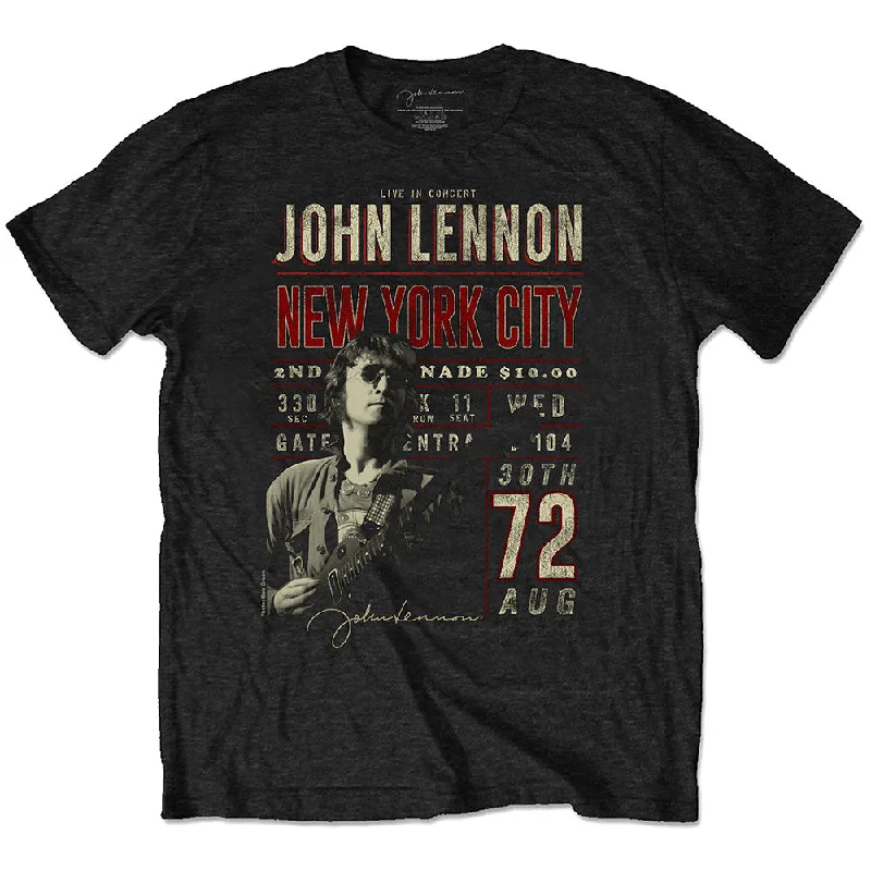 John Lennon Unisex Eco T-Shirt: NYC '72 Welt Pockets Slit Pockets