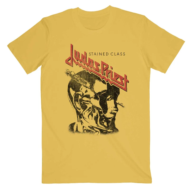 Judas Priest | Official Band T-shirt | Stained Class Vintage Head Satin Blend Silk Blend Wool Blend