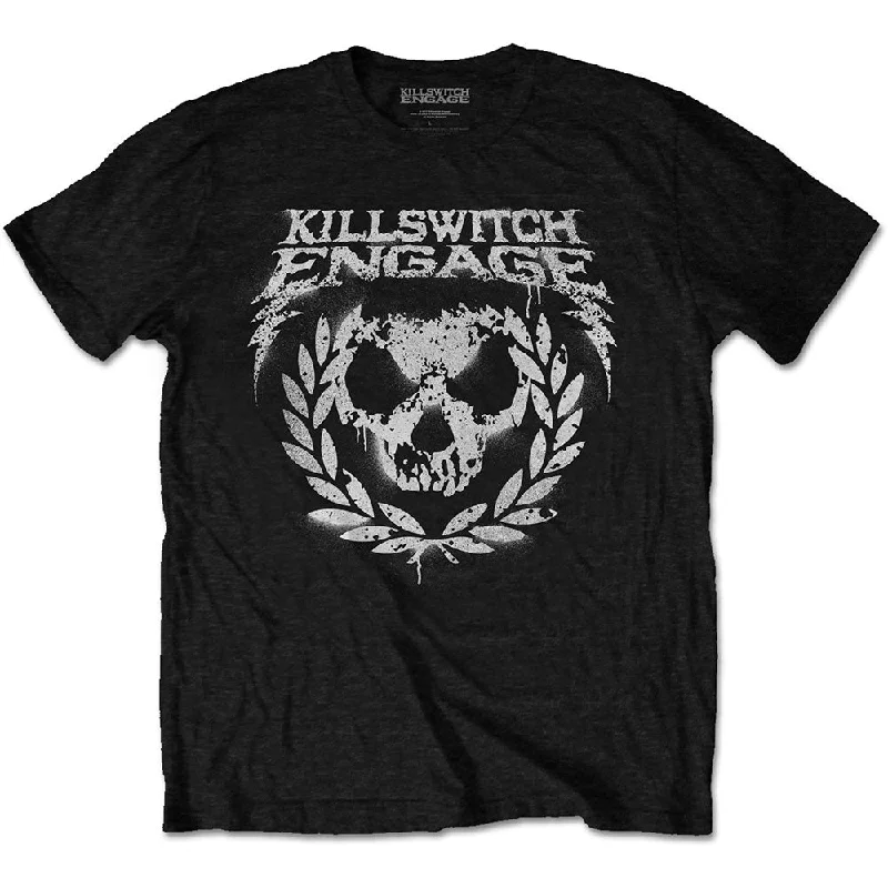 Killswitch Engage | Official Band T-Shirt | Skull Spraypaint Chenille Brocade Lace