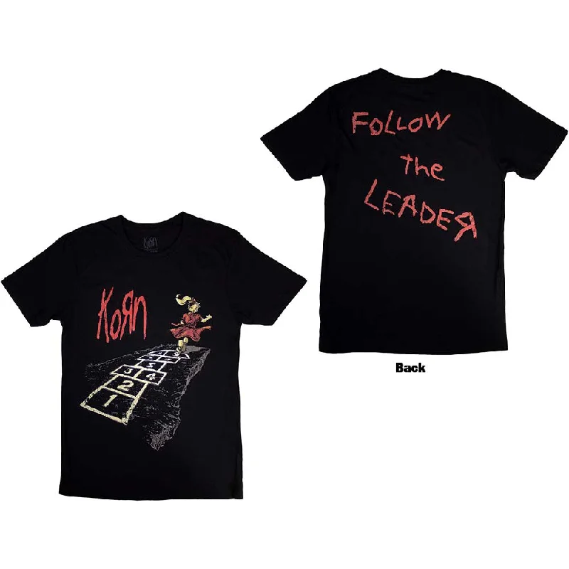 Korn | Official Band T-Shirt | Follow The Leader Hopscotch (Back Print) Elegant Classic Vintage