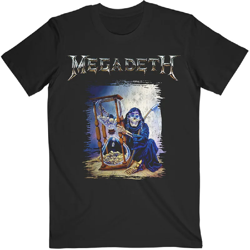 Megadeth | Official Band T-Shirt | Countdown Hourglass Chenille Brocade Lace