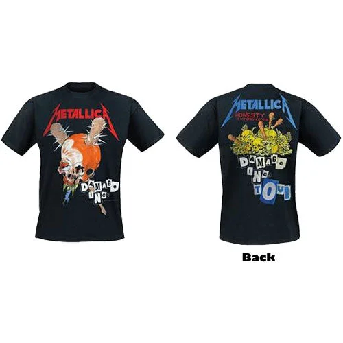 Metallica | Official Band T-Shirt | Damage Inc (Back Print) Solid Print Embellished