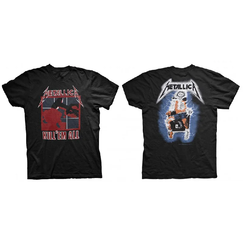 Metallica | Official Band T-Shirt | Kill 'Em All (Back Print) Nylon Fabric Polyester Fabric Spandex Fabric