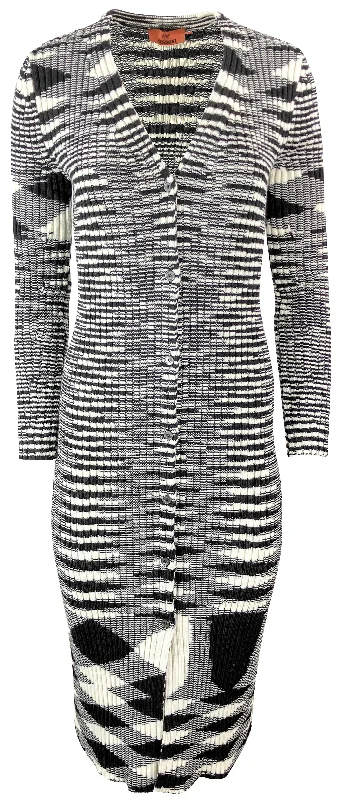 Missoni Knitted Space Dyed Midi Dress in Black/Cream Stylish Satin Midi Dress