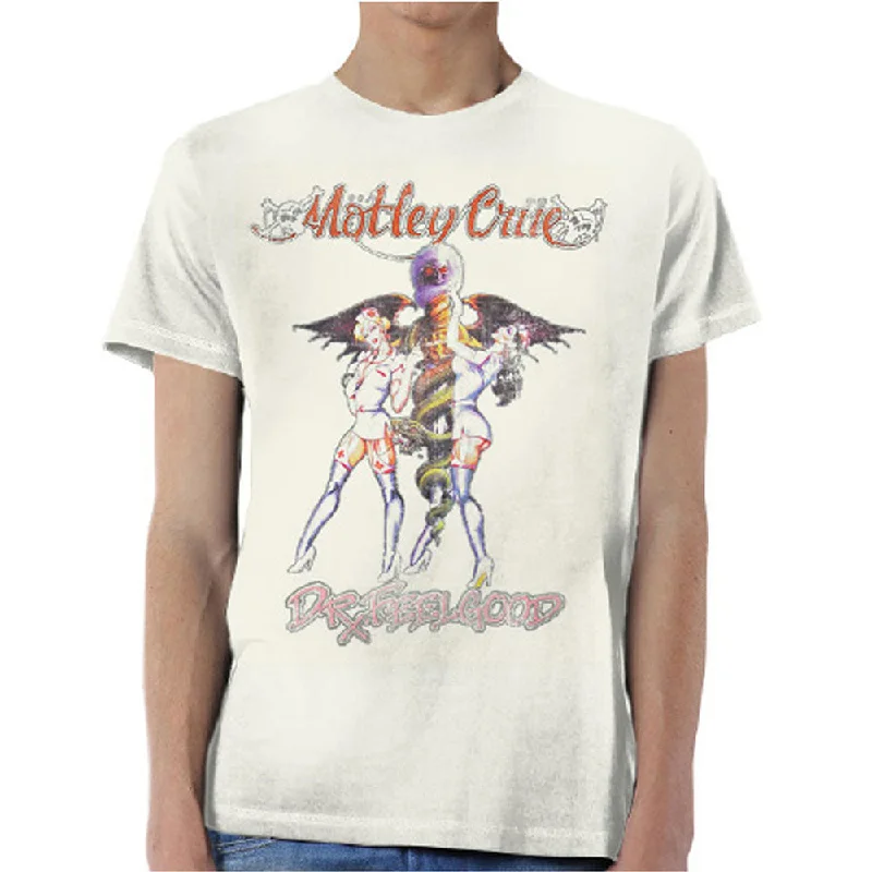 Motley Crue | Official Band T-Shirt | Dr Feelgood Vintage Satin Fabric Silk Fabric Chiffon Fabric