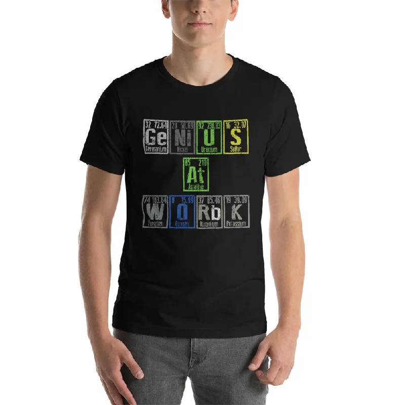 Periodic Table Genius A Work T-Shirt Hooded Caped Shawl Collar