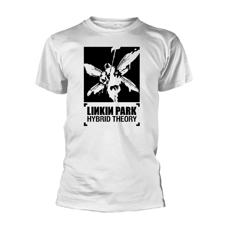 Linkin Park Unisex T-shirt: Soldier (White) Hooded Caped Shawl Collar