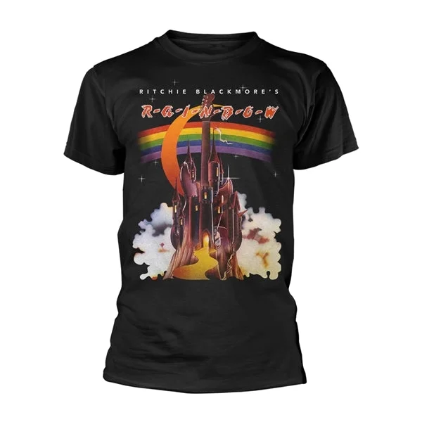 Rainbow | Official Band T-Shirt | Ritchie Blackmore's Rainbow Album Mesh Canvas Denim