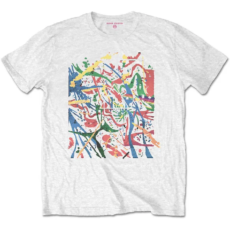 Pink Floyd | Official Band T-Shirt | Pollock Prism Terry Blend Velvet Blend Canvas Blend