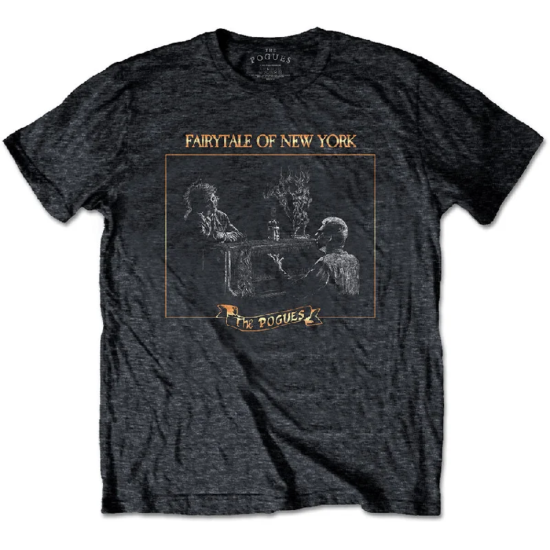 The Pogues | Official Band T-Shirt | Fairytale Piano Notch Collar Peter Pan Collar Cowl Neck The Pogues | Official Band T-Shirt | Fairytale Piano Notch Collar Peter Pan Collar Cowl Neck