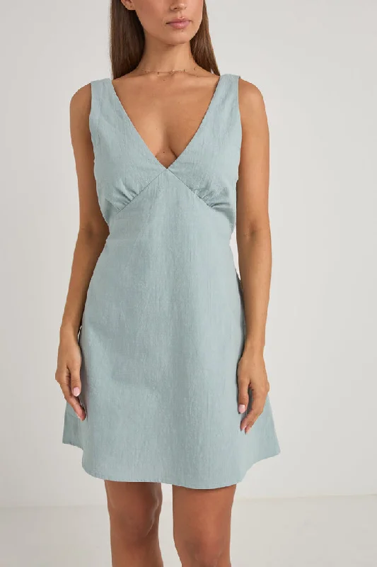 Rhythm Harper Mini Dress - SEAFOAM Trendy Mesh Mini Dress