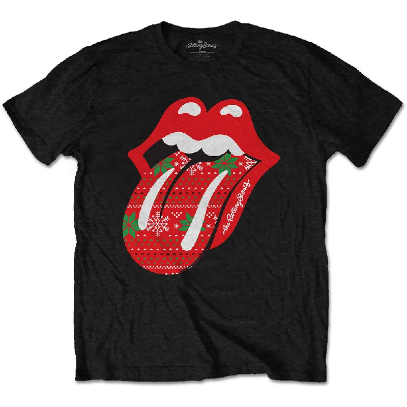 The Rolling Stones | Official Band T-Shirt | Christmas Tongue Anti-Pilling Machine Wash Handmade