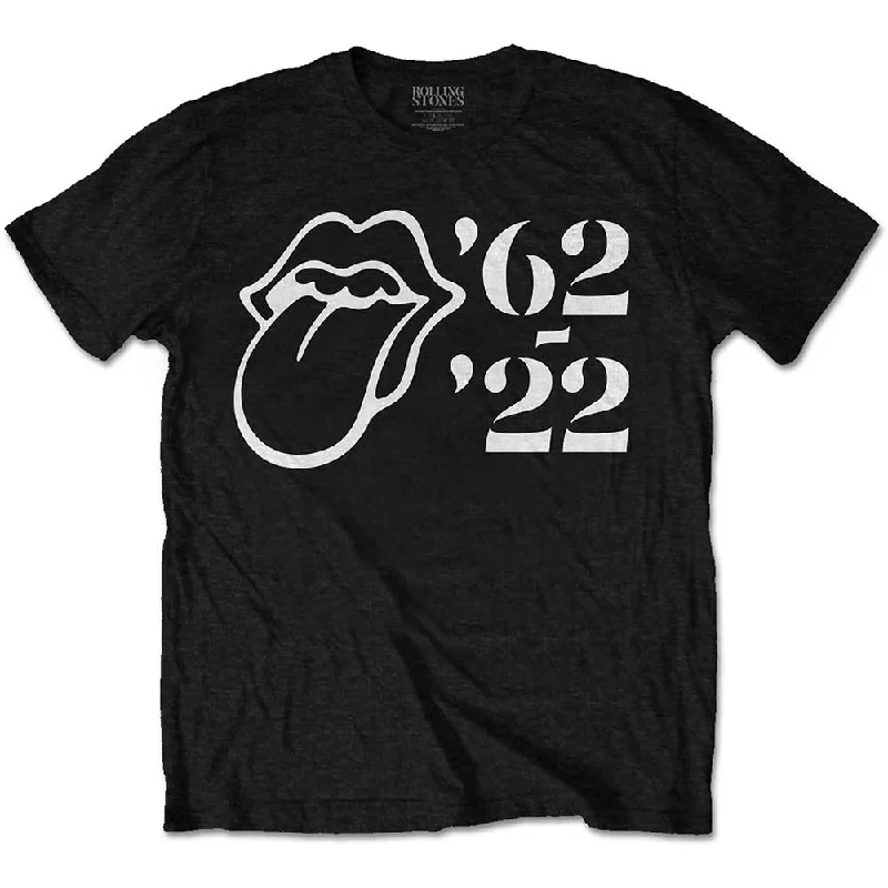 The Rolling Stones | Official Band T-Shirt | Sixty Outline '62 - '22 Welt Pockets Slit Pockets