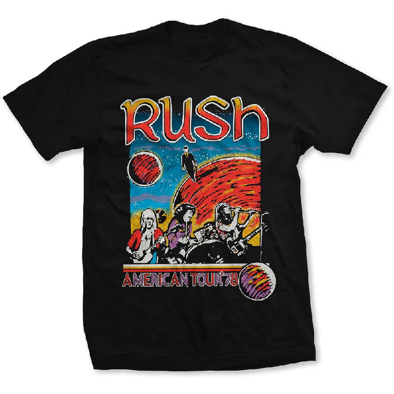 Rush | Official Band T-Shirt | US Tour 1978 Mesh Blend Leather Blend Suede Blend