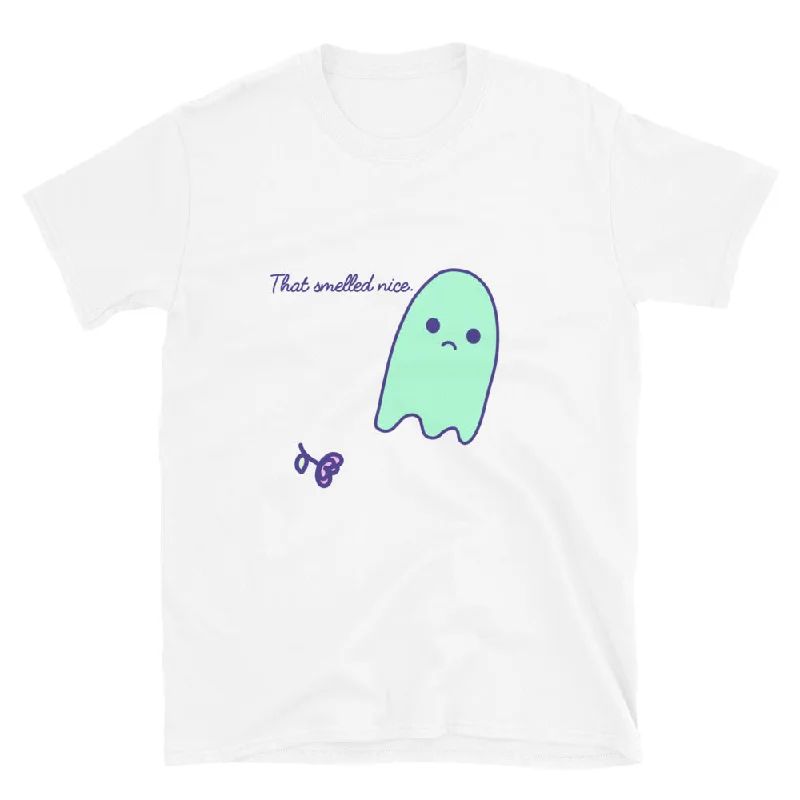 Sad Ghost “That Smelled Nice” Short-Sleeve Unisex T-Shirt Mesh Blend Leather Blend Suede Blend