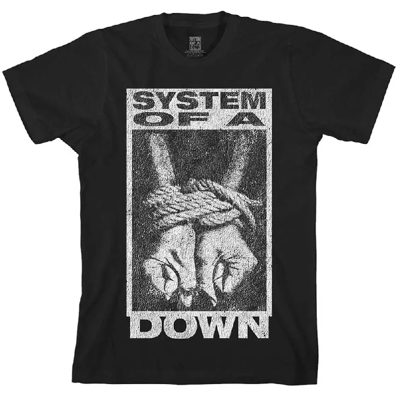 System Of A Down | Official Band T-Shirt | Ensnared Knit Fabric Woven Fabric Fleece Fabric