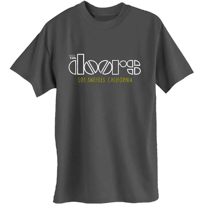 The Doors | Official Band T-Shirt | LA California Solid Color Striped Floral