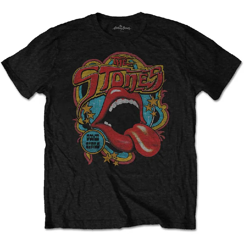 The Rolling Stones | Official Band T-Shirt | Retro 70s Vibe (Soft-Hand Inks) Knit Fabric Woven Fabric Fleece Fabric