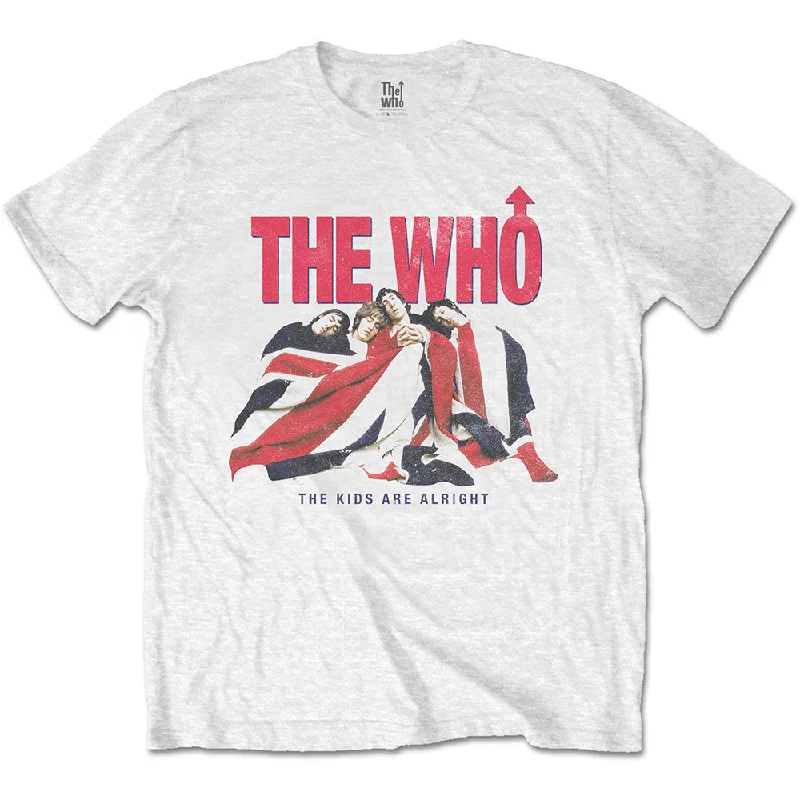 The Who | Official Band T-Shirt | Kids Are Alright Vintage Houndstooth Herringbone Solid