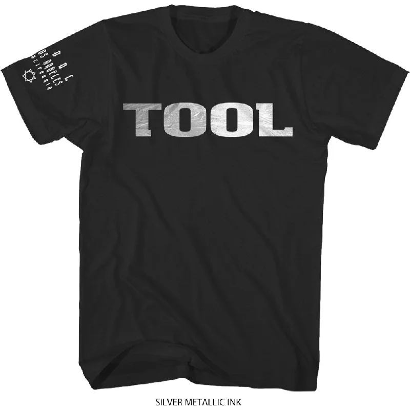 Tool | Official Band T-Shirt | Metallic Silver Logo Chenille Blend Fleece Blend Nylon Blend