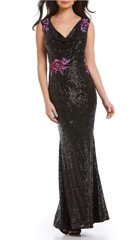 Aidan Mattox - Embellished V-Neck Sheath Gown MD1E201740SC
