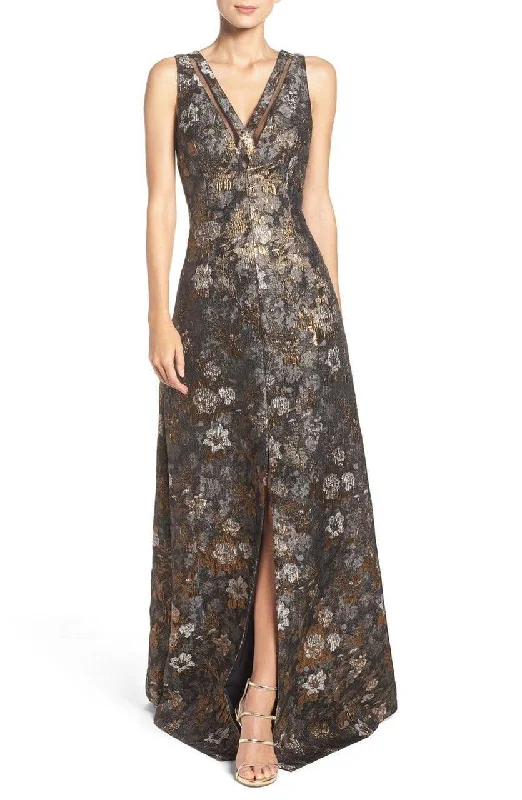 Aidan Mattox - Printed Jacquard Front Slit Gown MD1E200300SC