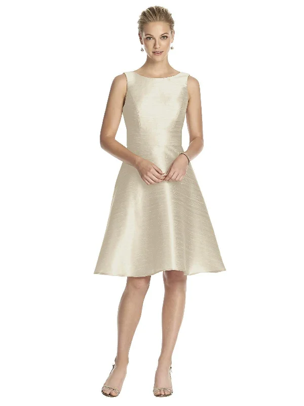 Alfred Sung - D681SC Bateau A-Line Cocktail Dress
