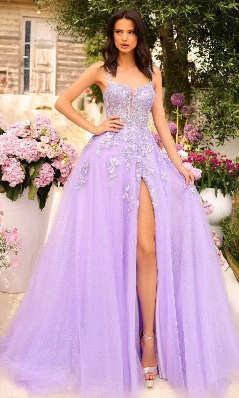 Amarra 88735 - Plunging Embroidered Ballgown