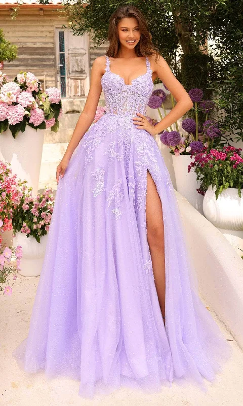 Amarra 88849 - Lace Detailed A-Line Prom Dress