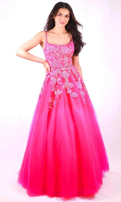 Ava Presley 27765 - Sequin Appliqued Scoop Prom Gown