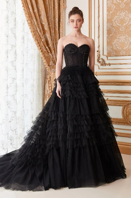 Celestial Couture's Enchanting Strapless Ballgown: A Vision of Regal Elegance