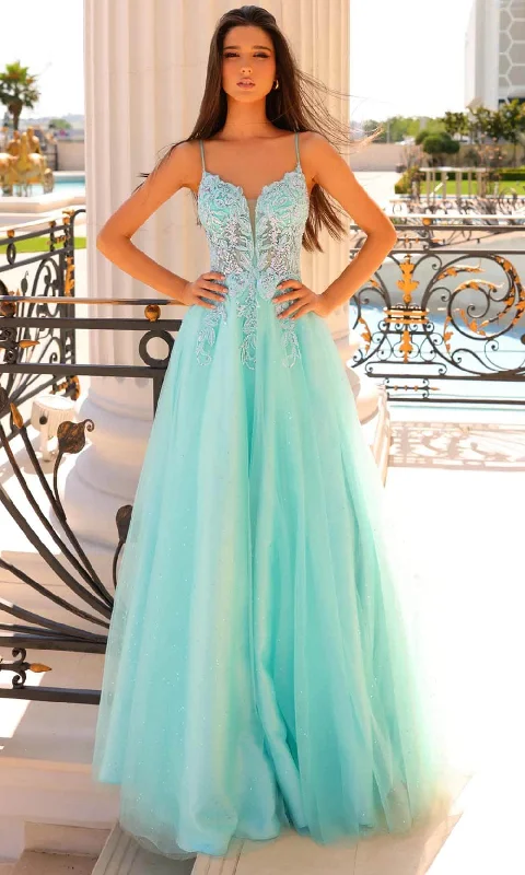 Clarisse 810969 - Beaded V-Back Prom Gown