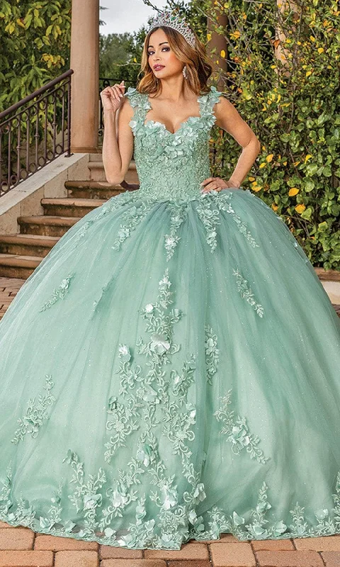 Dancing Queen 1831 - Cutout Back Embroidered Ballgown