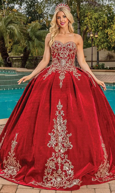 Dancing Queen 1851 - Metallic Applique Ballgown
