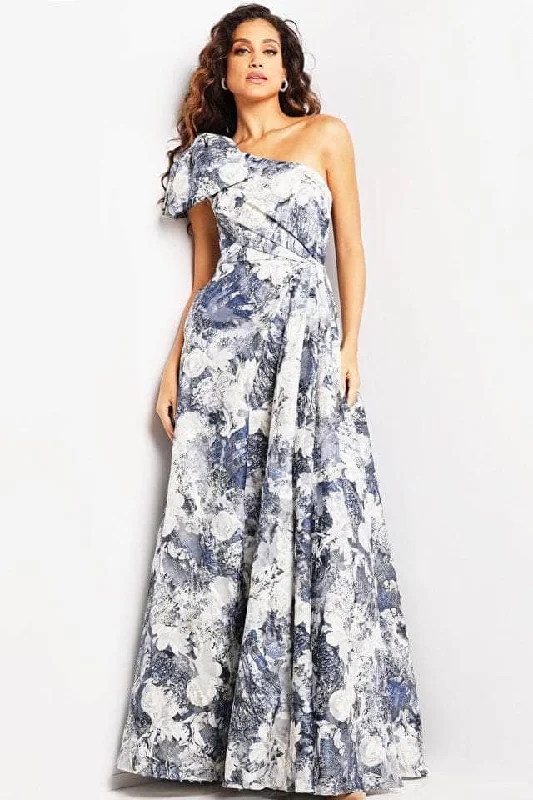 Jovani 25663 - One -Sleeve A-line Dress