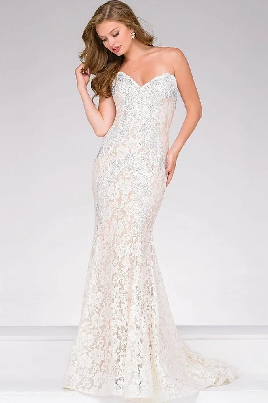 Jovani - 37334SC Sweetheart Crystal Embellished Evening Gown