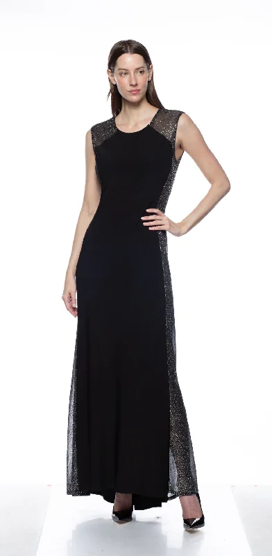 Marina  Long Side Panel ITY Combo Dress