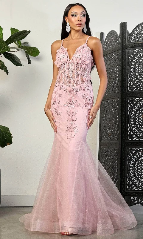 May Queen RQ8030 - Embellished Mermaid Prom Gown