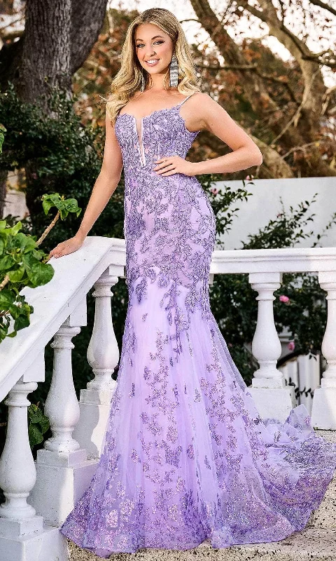 Portia and Scarlett PS24295 - Leaf Applique Sweetheart Prom Gown