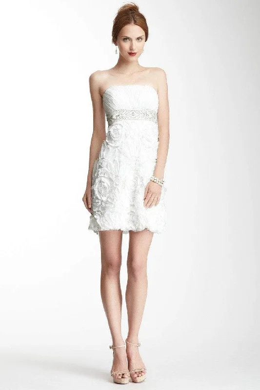Sue Wong - Rosette Textured Sheath Cocktail Dress Z139SC